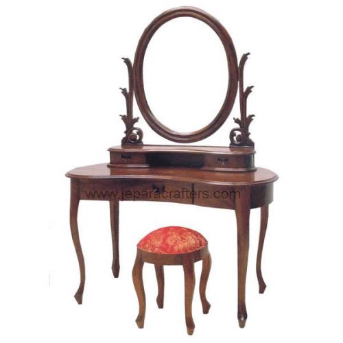 Mahogany French Oval Dressing Tables Curve Leg MH-DM005